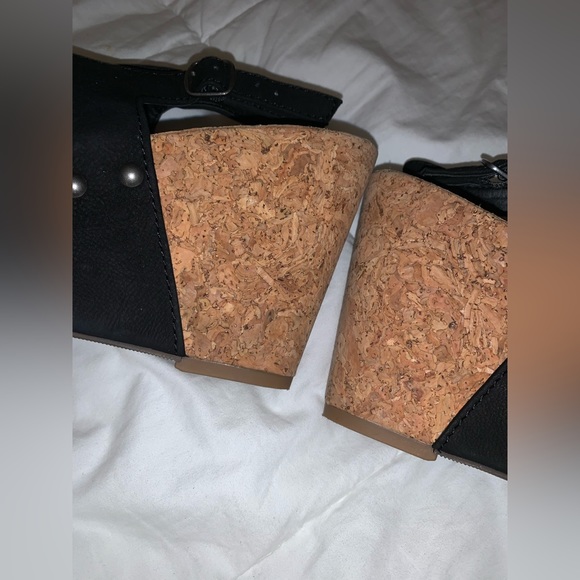 LUCKY BRAND CORK BLACK Wedges heels women’s size 8.5 - Picture 6 of 15